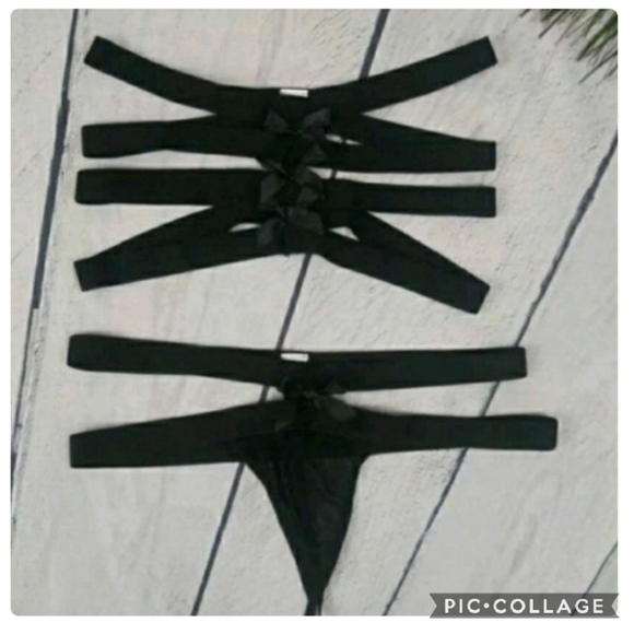 2 piece strappy waist cincher and matching thong - Picture 4 of 11